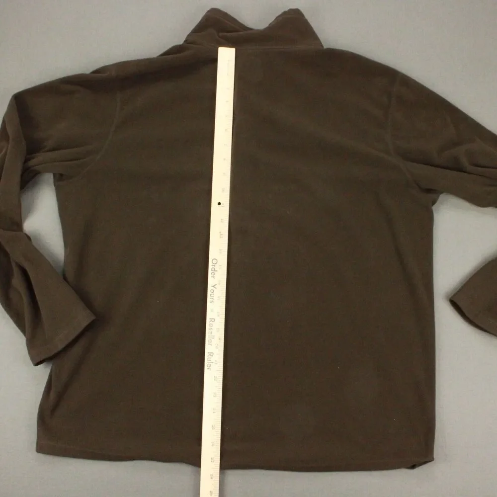 Eddie Bauer First Ascent Mens XXL Brown Fleece Quarter Zip Pullover - Picture 8 of 9
